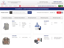 Tablet Screenshot of leedspromoproducts.com